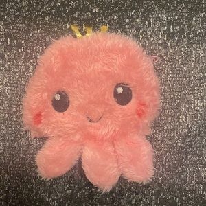 Pink fluffy jelly fish coin purse
